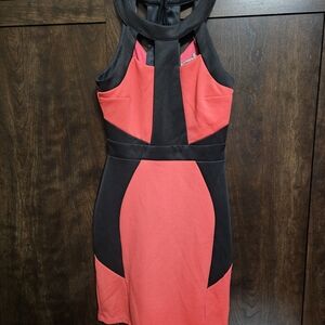 Elegant Black and Pink Mini Dress